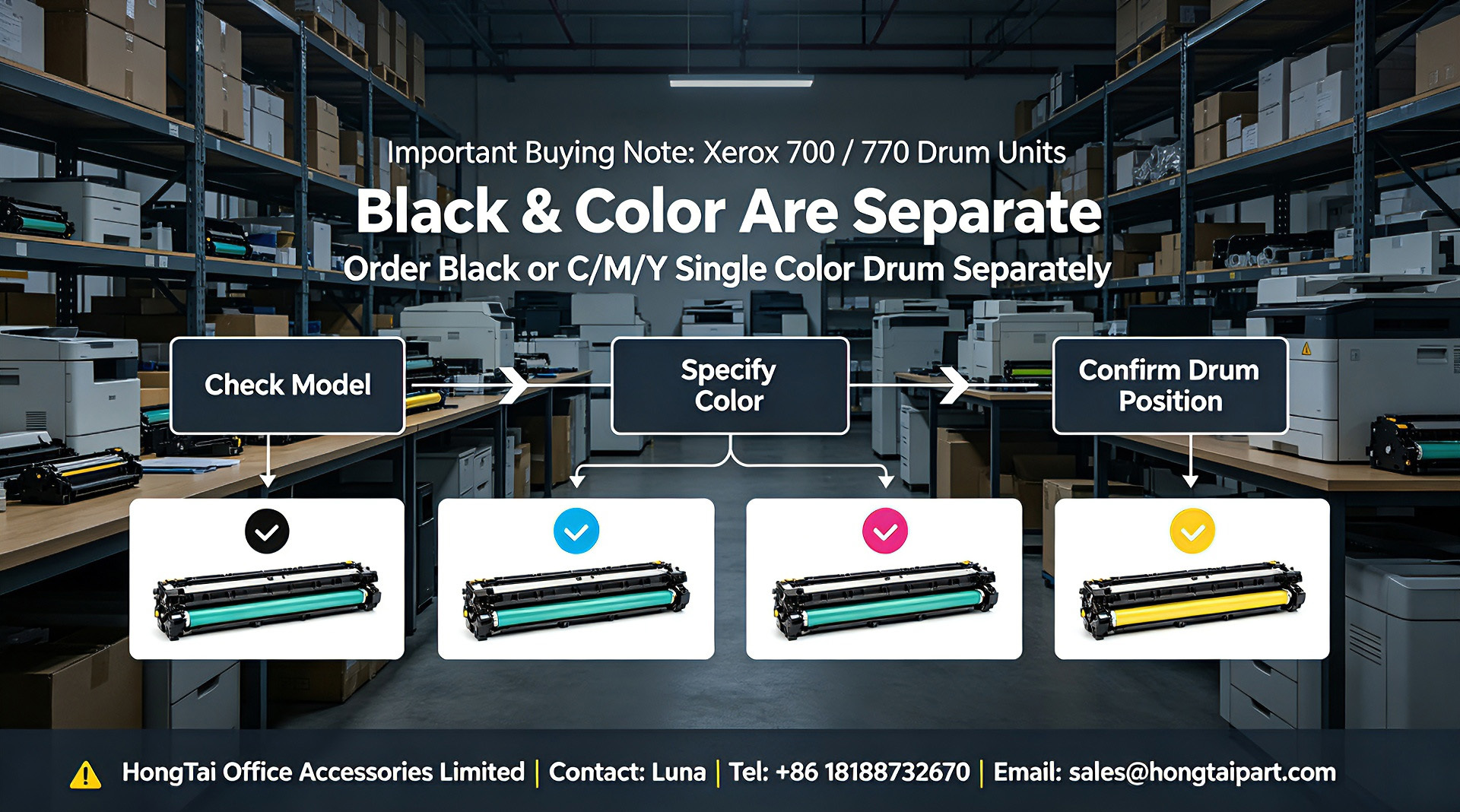 Ultimi blog aziendali su Cartuccia fotoricettore Xerox 700 770 | I tamburi neri e colorati sono unità individuali separate