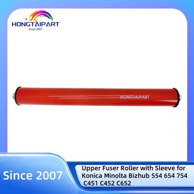 comprare Rullo Fuser Superiore con Manicotto per Konica Minolta Bizhub 554 654 754 C451 C452 C652 Copiatrice a Colori Rullo Termico HONGTAIPART fabbricazione online