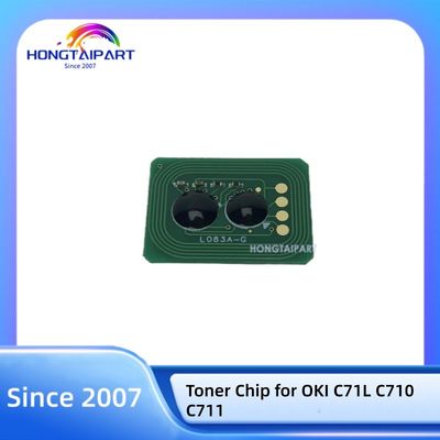comprare CMYK Toner Chip 44318608 44318607 44318606 44318605 for OKI C71L C710 C711 Printer Cartridge Chip fabbricazione online