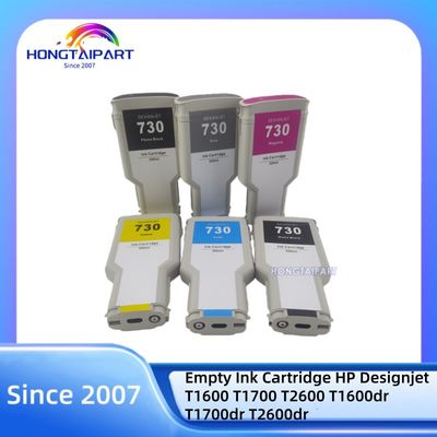 comprare 300ML Empty Ink Cartridge 730 P2V71A-MK P2V73A-PK P2V68A-C P2V70A-Y P2V69A-M P2V72A-G for HP Designjet T1600 T1700 T2600 T1600dr T1700dr T2600dr fabbricazione online