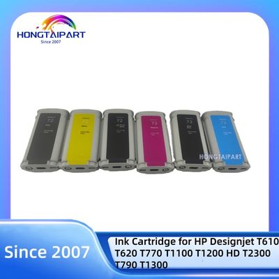 comprare 130ML Ink Cartridge 72 C9403A-MK C9370A-PK C9371A-C C9372A-M C9373A-Y C9374A-G Neutral Packing for HP Designjet Printers fabbricazione online