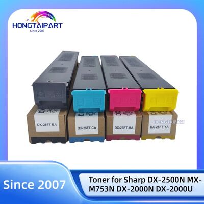 comprare Toner per Sharp DX-2500N MX-M753N DX-2000N DX-2000U DX-25FTBA DX-25FTCA DX-25FTMA DX-25FTYA Set di toner per stampanti fabbricazione online