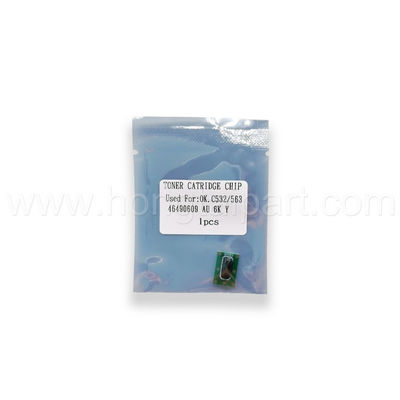 Chip D-ella cartuccia del toner per OKI C532DN MC573DN 6K 46490610 46490611 46490609 46490612 Chip Reset Toner Chip Konica Minolta